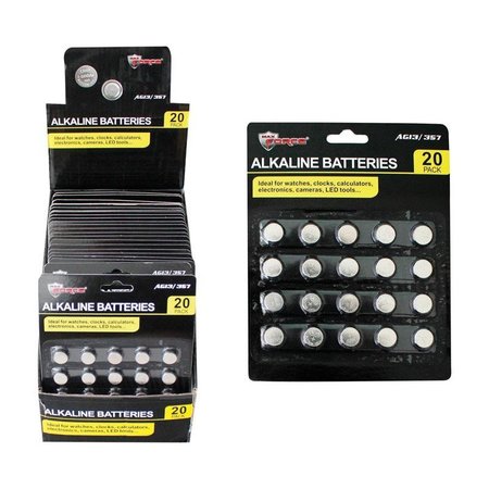 Diamond Visions MAX Force Alkaline AG13/357 3 V Button Cell Battery , 20PK 01-0930